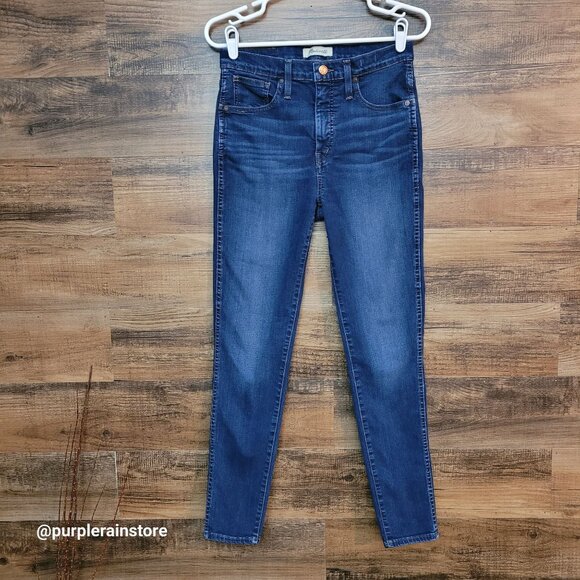 Madewell Jeans 28 High Rise 10" Skinny Hayes Wash Tummy Control Stretch Denim - Picture 1 of 13